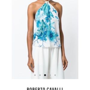 Roberto Cavalli silk halter top